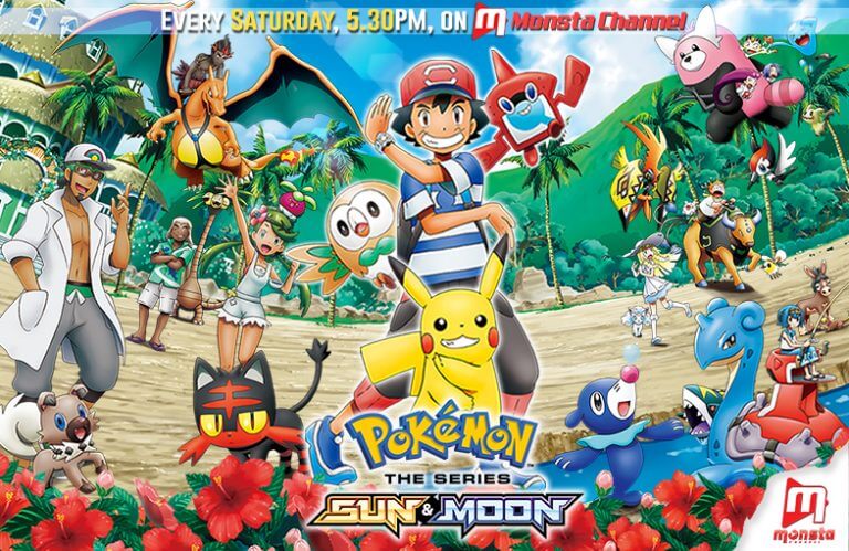 NEW Pokémon Sun & Moon Series Streaming on Monsta Channel, 7 April 2018!
