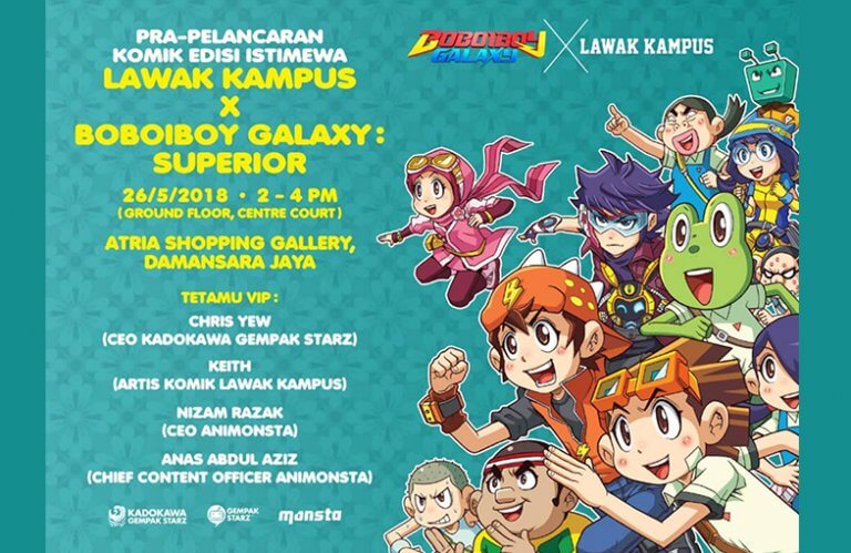 Majlis Pra Pelancaran Komik Eksklusif BoBoiBoy Galaxy X Lawak Kampus: SUPERIOR